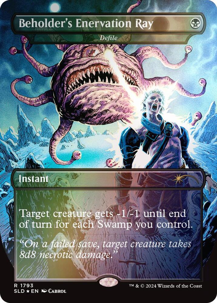 Beholders Enervation Ray Defile Rainbow Foil 1793 (Secret Lair Drop Series)  - Foil | Good Games Adelaide SA