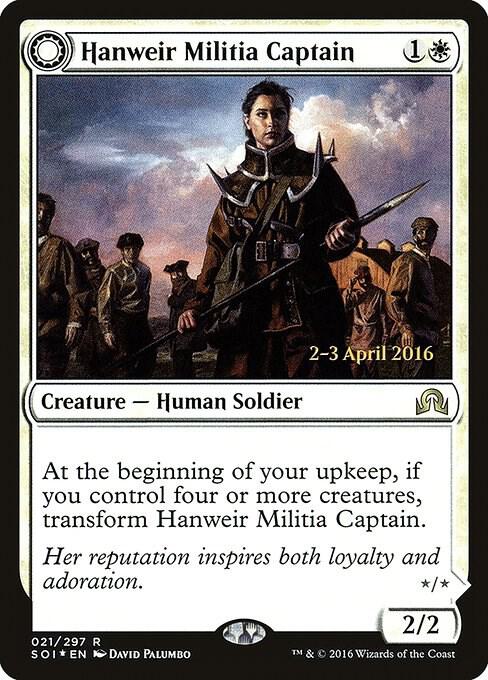 Hanweir Militia Captain 21 (Prerelease Cards)  - Foil | Good Games Adelaide SA