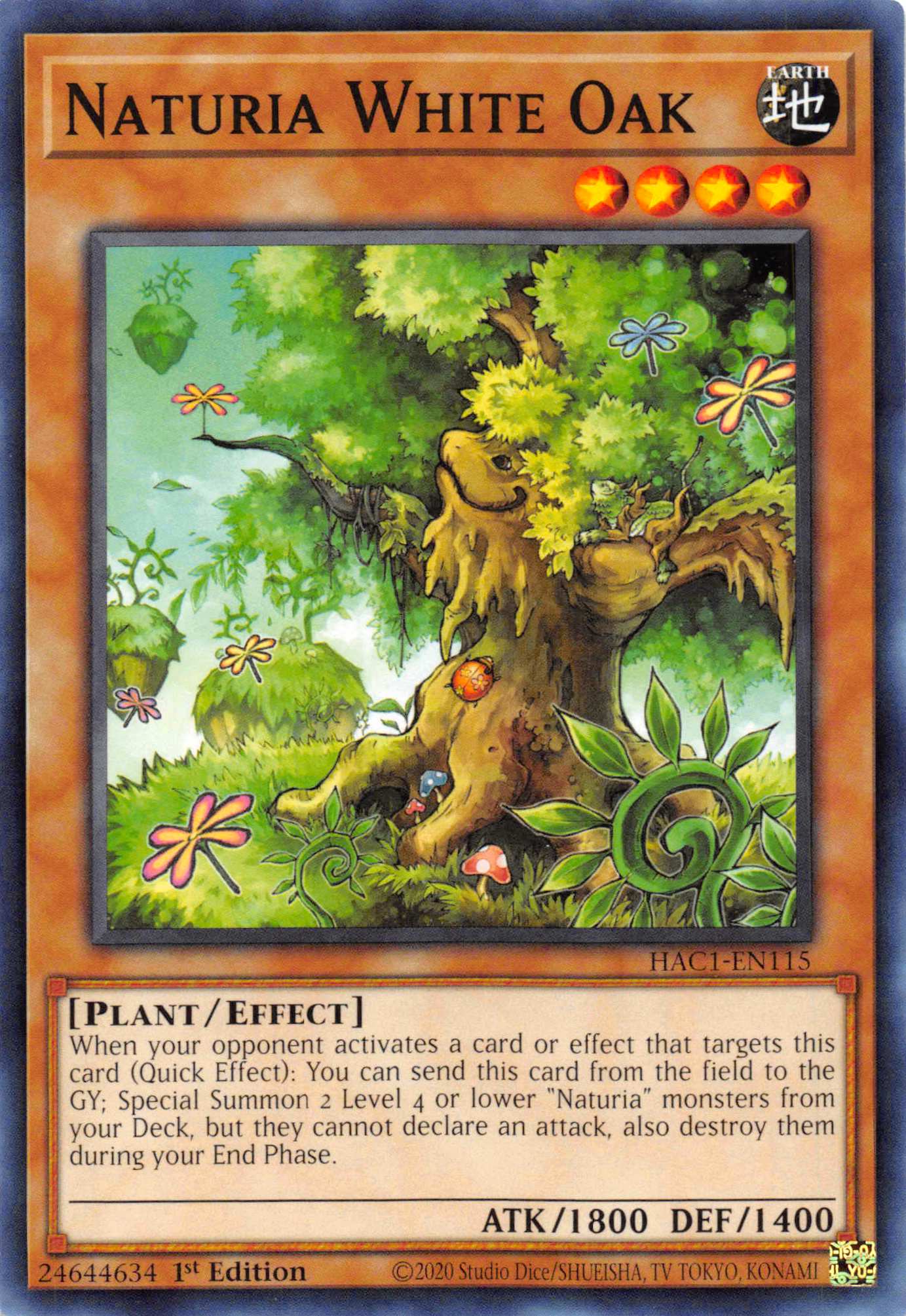 Naturia White Oak (Duel Terminal) [HAC1-EN115] Parallel Rare | Good Games Adelaide SA