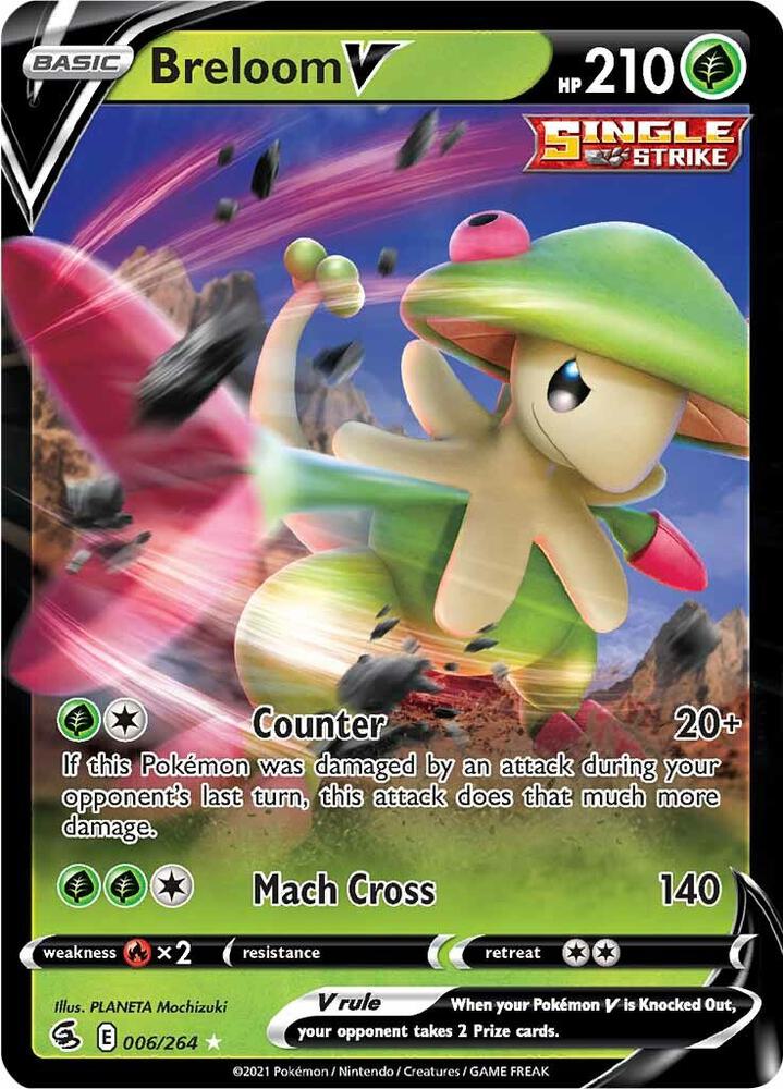 Breloom V 006/264 (SWSH08: Fusion Strike)  - Holofoil | Good Games Adelaide SA