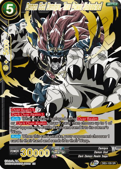 Demon God Demigra, True Power Unleashed (Alternate Art) [DB3-109] | Good Games Adelaide SA
