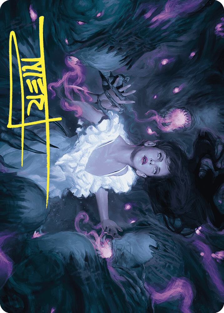 Neva Stalked by Nightmares Art Card Gold Stamped Signature 30 (Art Series: Wilds of Eldraine)  | Good Games Adelaide SA