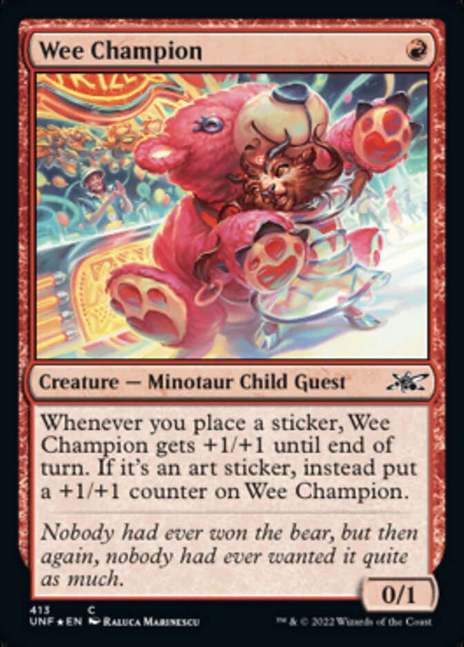Wee Champion (Galaxy Foil) [Unfinity] | Good Games Adelaide SA