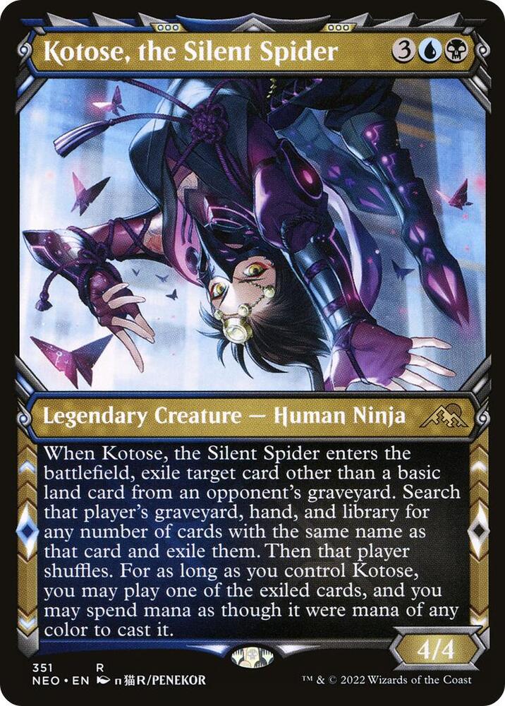 Kotose, the Silent Spider 351 (Kamigawa: Neon Dynasty)  - Showcase Foil | Good Games Adelaide SA