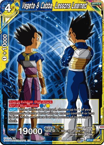 Vegeta & Cabba, Lessons Learned [BT15-147] | Good Games Adelaide SA