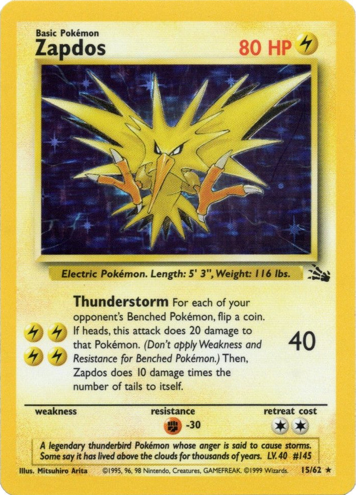 Zapdos (15/62) [Fossil Unlimited] | Good Games Adelaide SA
