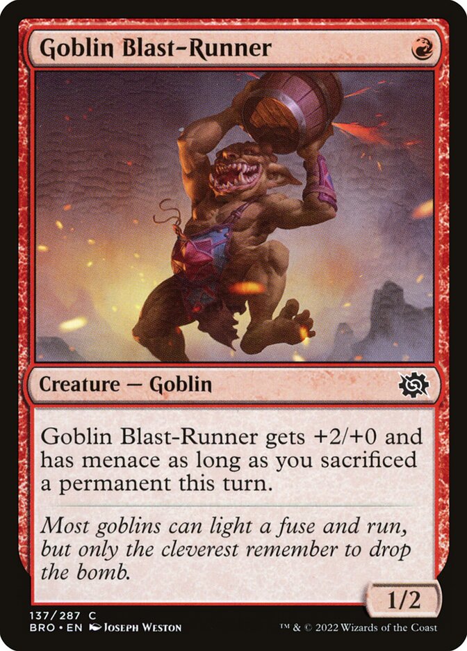 Goblin Blast-Runner 137 (The Brothers' War)  - Foil | Good Games Adelaide SA