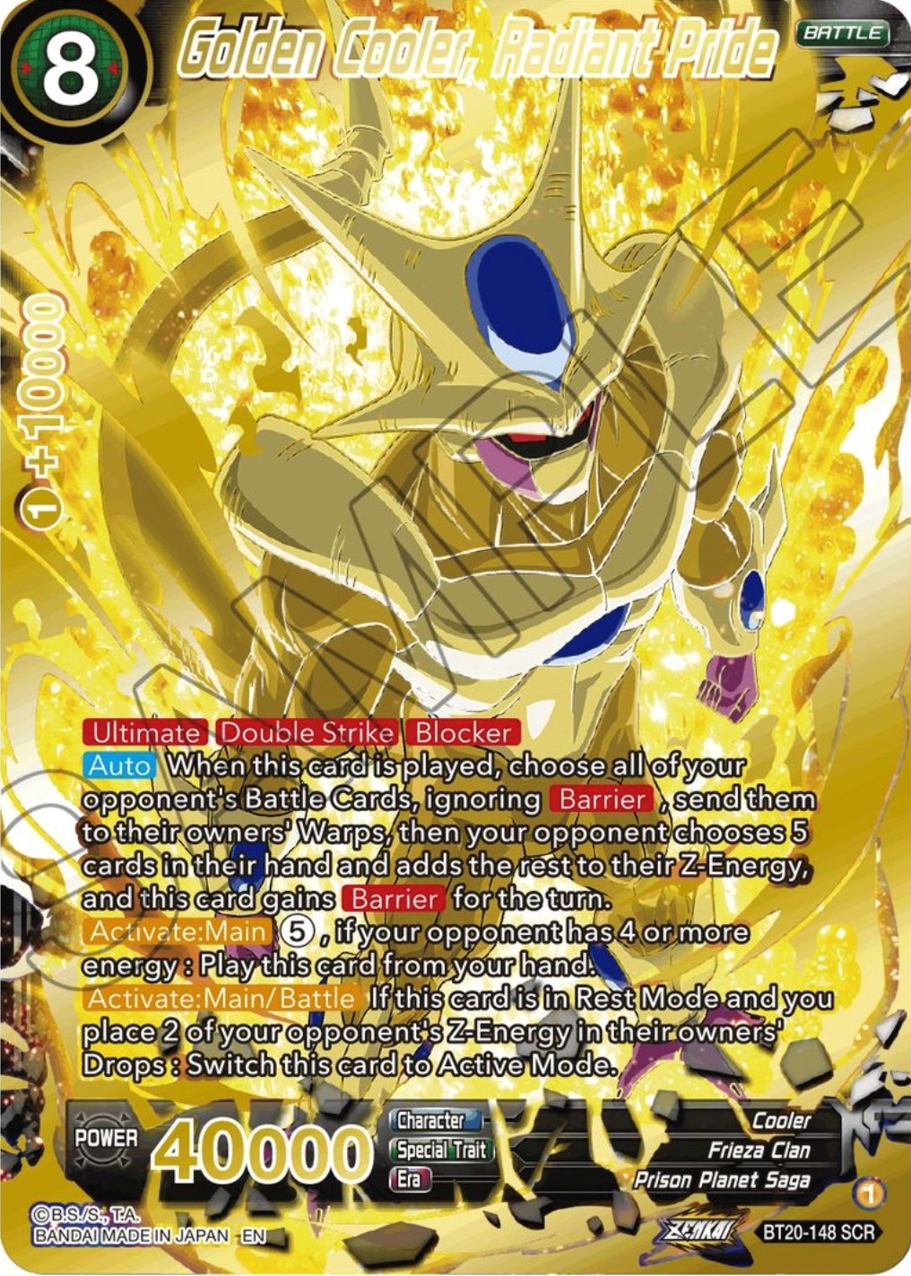 Golden Cooler, Radiant Pride (SCR) (BT20-148) [Power Absorbed] | Good Games Adelaide SA