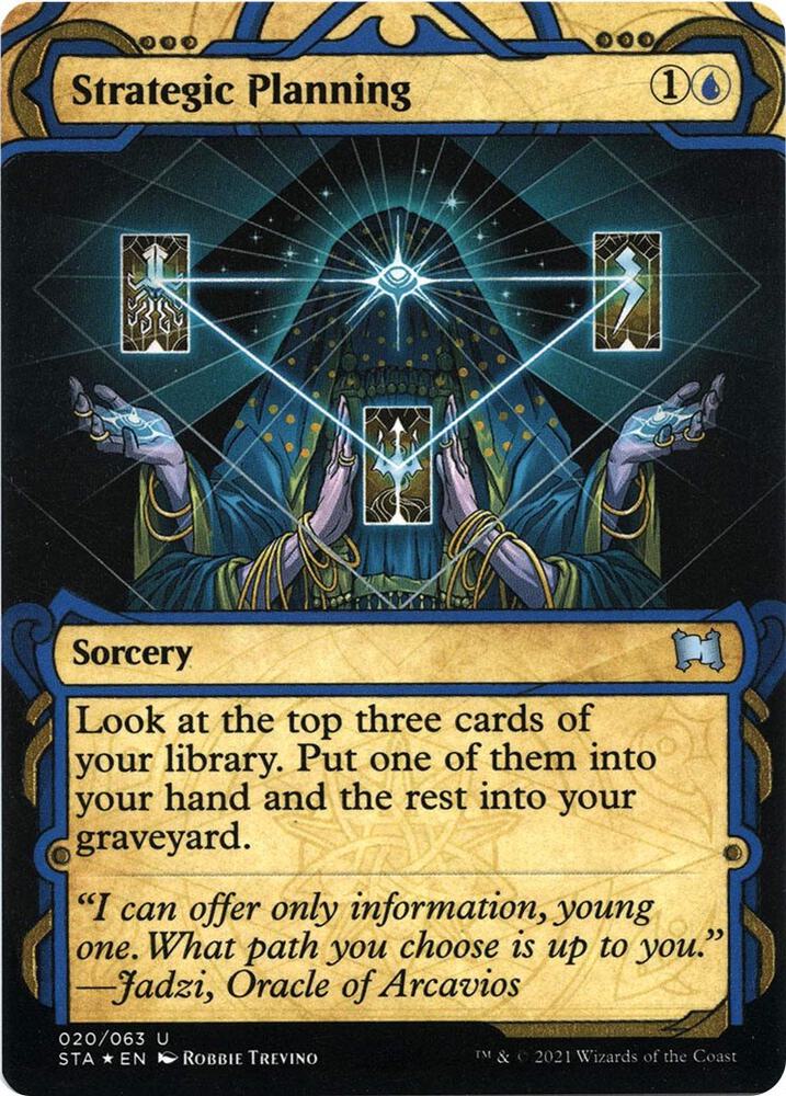 Strategic Planning Foil Etched 20 (Strixhaven: Mystical Archives)  - Foil | Good Games Adelaide SA