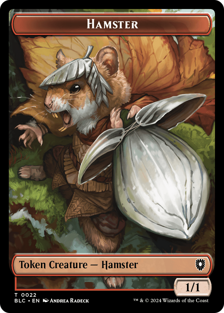 Hamster // Beast (024) Double-Sided Token [Bloomburrow Commander Tokens] | Good Games Adelaide SA
