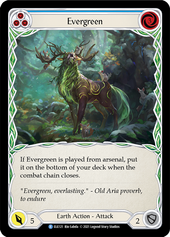 Evergreen (Blue) [ELE121] (Tales of Aria)  1st Edition Rainbow Foil | Good Games Adelaide SA