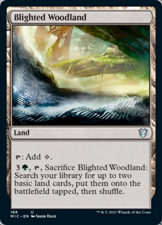 Blighted Woodland [Innistrad: Midnight Hunt Commander] | Good Games Adelaide SA