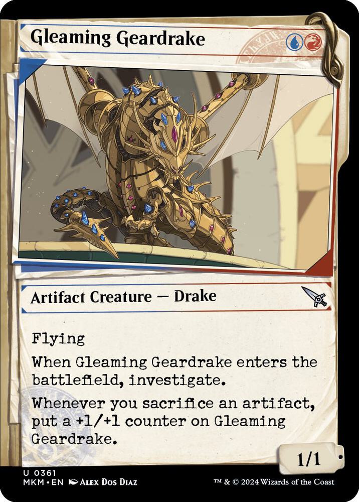Gleaming Geardrake 361 (Murders at Karlov Manor)  - Foil | Good Games Adelaide SA