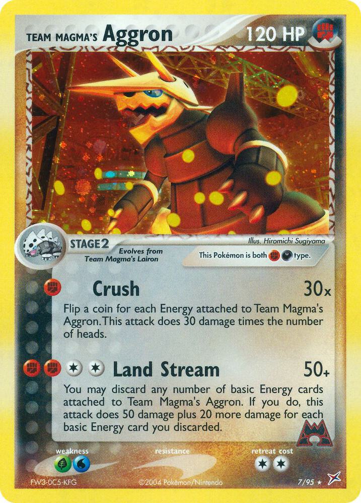 Team Magma's Aggron 7/95 (Team Magma vs Team Aqua)  - Holofoil | Good Games Adelaide SA
