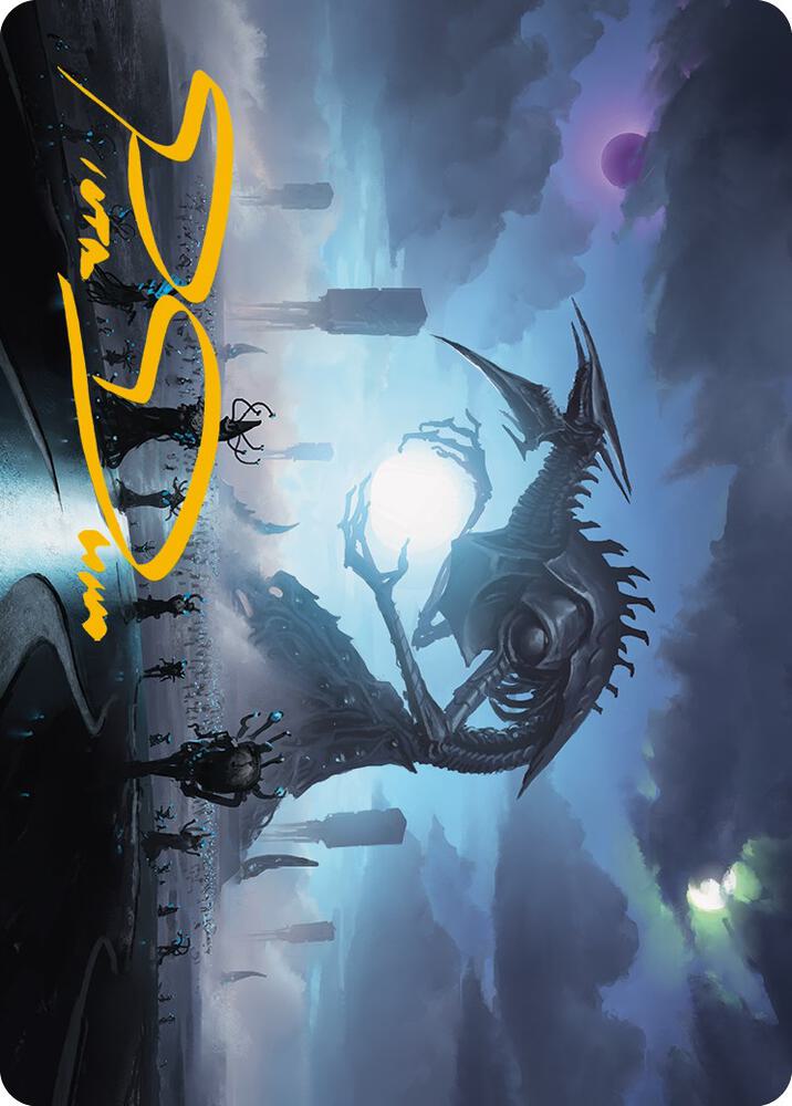 Blue Suns Twilight Art Card Gold Stamped Signature 13 (Art Series: Phyrexia: All Will Be One)  | Good Games Adelaide SA