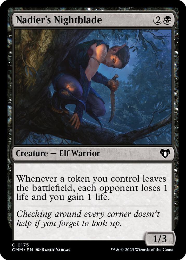 Nadier's Nightblade 175 (Commander Masters)  - Foil | Good Games Adelaide SA