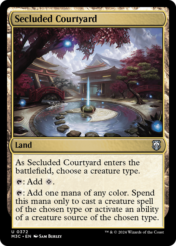 Secluded Courtyard (Ripple Foil) [Modern Horizons 3 Commander] | Good Games Adelaide SA