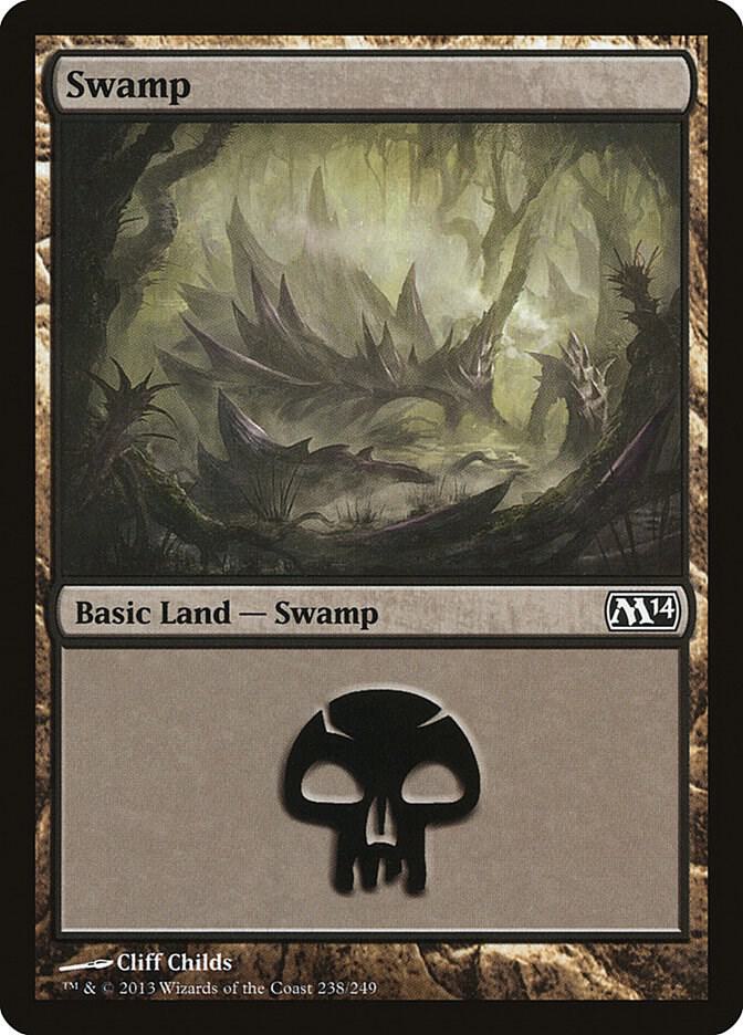 Swamp 238 238 (Magic 2014 (M14))  - Foil | Good Games Adelaide SA