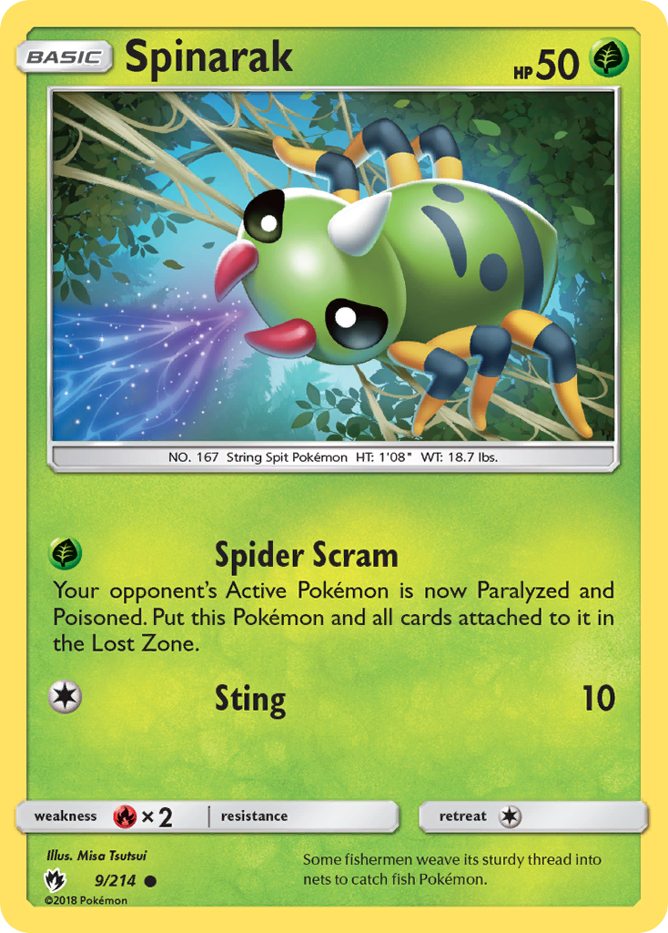 Spinarak (9/214) [Sun & Moon: Lost Thunder] | Good Games Adelaide SA