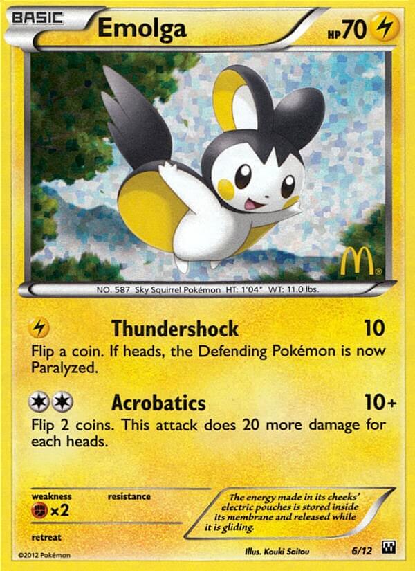 Emolga (6/12) [McDonald's Promos: 2012 Collection] | Good Games Adelaide SA