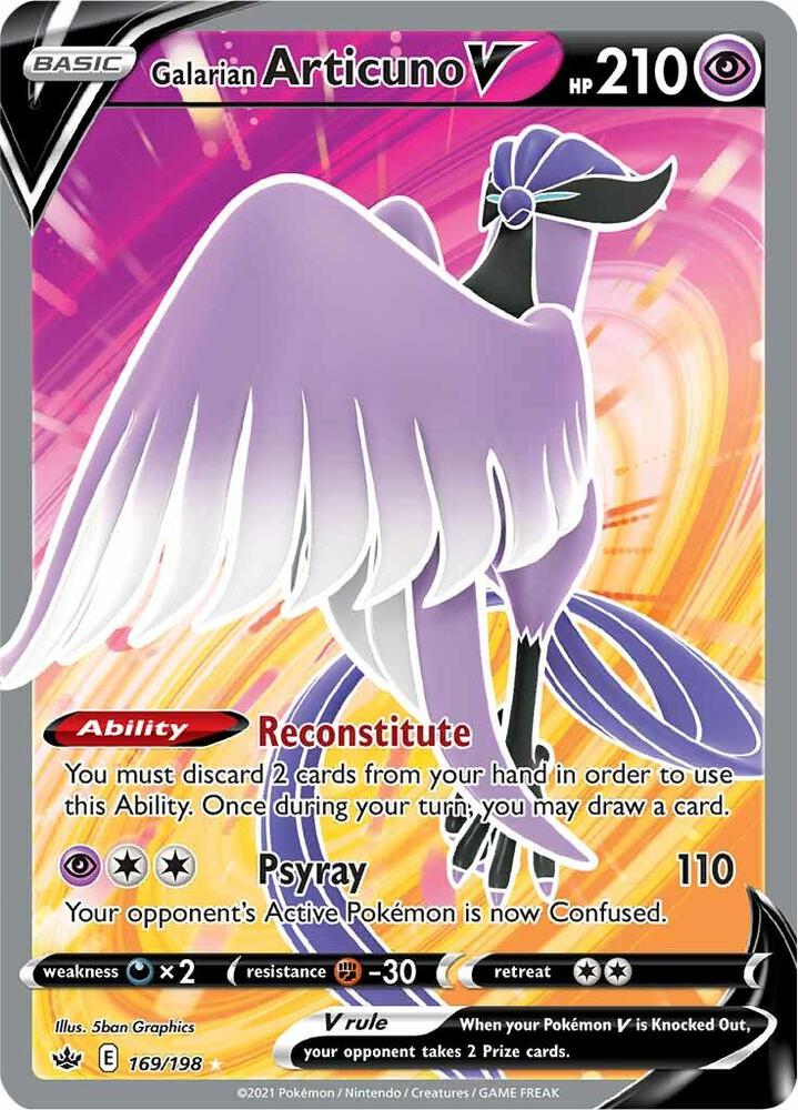 Galarian Articuno V Full Art 169/198 (SWSH06: Chilling Reign)  - Holofoil | Good Games Adelaide SA