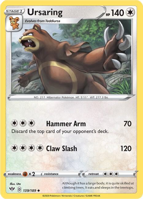 Ursaring 139/189 (SWSH03: Darkness Ablaze)  | Good Games Adelaide SA