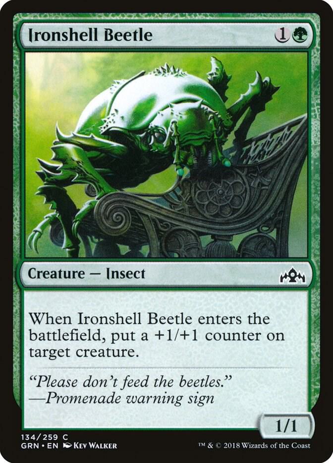 Ironshell Beetle 134 (Guilds of Ravnica)  - Foil | Good Games Adelaide SA