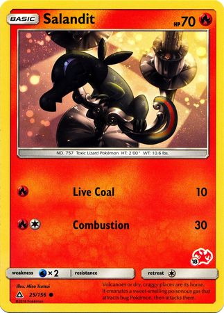 Salandit (25/156) (Charizard Stamp #18) [Battle Academy 2020] | Good Games Adelaide SA