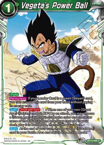 Vegeta's Power Ball [BT15-090] | Good Games Adelaide SA