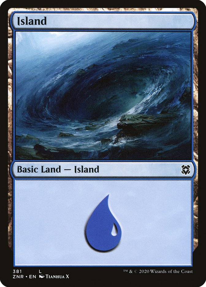 Island (381) [Zendikar Rising] | Good Games Adelaide SA