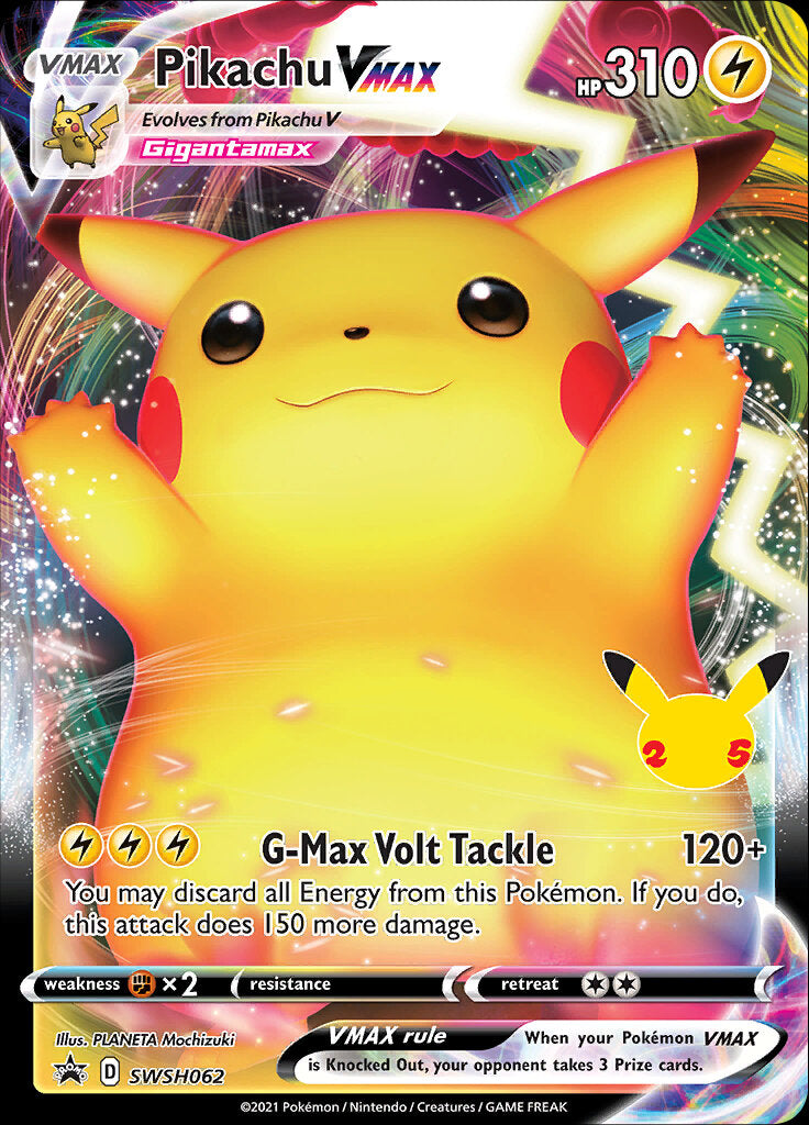 Pikachu VMAX (SWSH062) (Celebrations) [Sword & Shield: Black Star Promos] | Good Games Adelaide SA