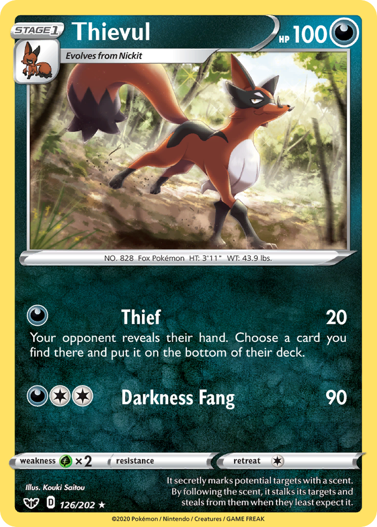 Thievul (126/202) [Sword & Shield: Base Set] | Good Games Adelaide SA