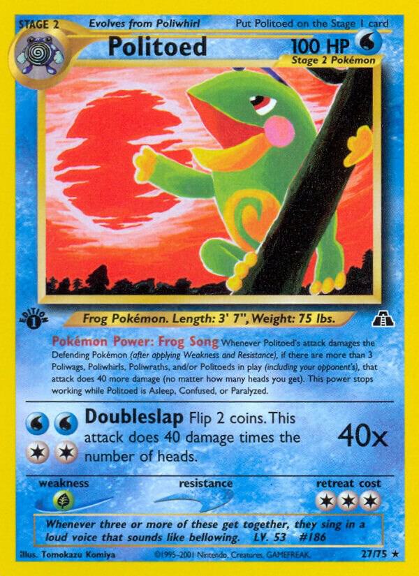 Politoed 27/75 (Neo Discovery)  - 1st Edition | Good Games Adelaide SA