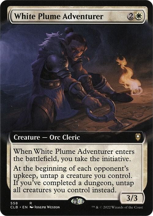 White Plume Adventurer Extended Art 558 (Commander Legends: Battle for Baldur's Gate)  | Good Games Adelaide SA