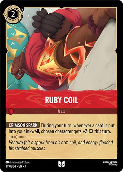 Ruby Coil 149/204 (Archazia's Island)  - Cold Foil | Good Games Adelaide SA