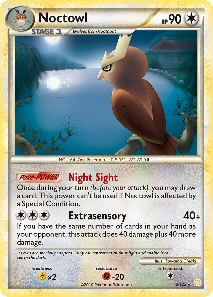 Noctowl (8/123) [HeartGold & SoulSilver: Base Set] | Good Games Adelaide SA