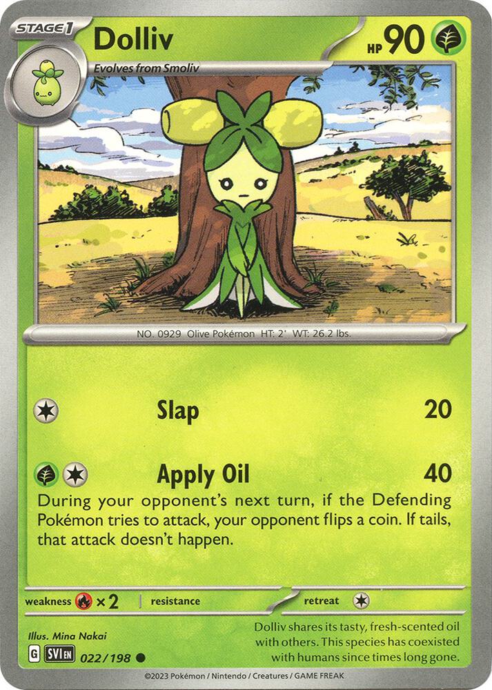 Dolliv 022/198 (SV01: Scarlet & Violet Base Set)  | Good Games Adelaide SA