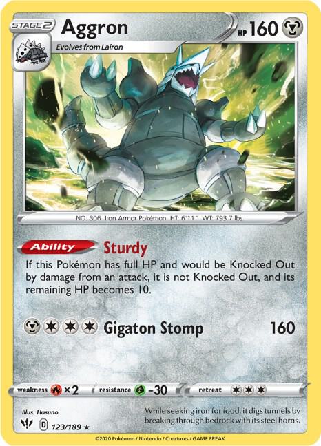 Aggron 123/189 (SWSH03: Darkness Ablaze)  - Holofoil | Good Games Adelaide SA