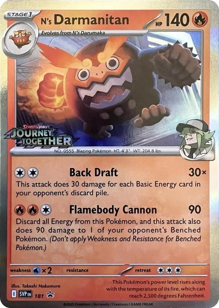 N's Darmanitan Prerelease 181 (SV: Scarlet & Violet Promo Cards)  - Holofoil | Good Games Adelaide SA