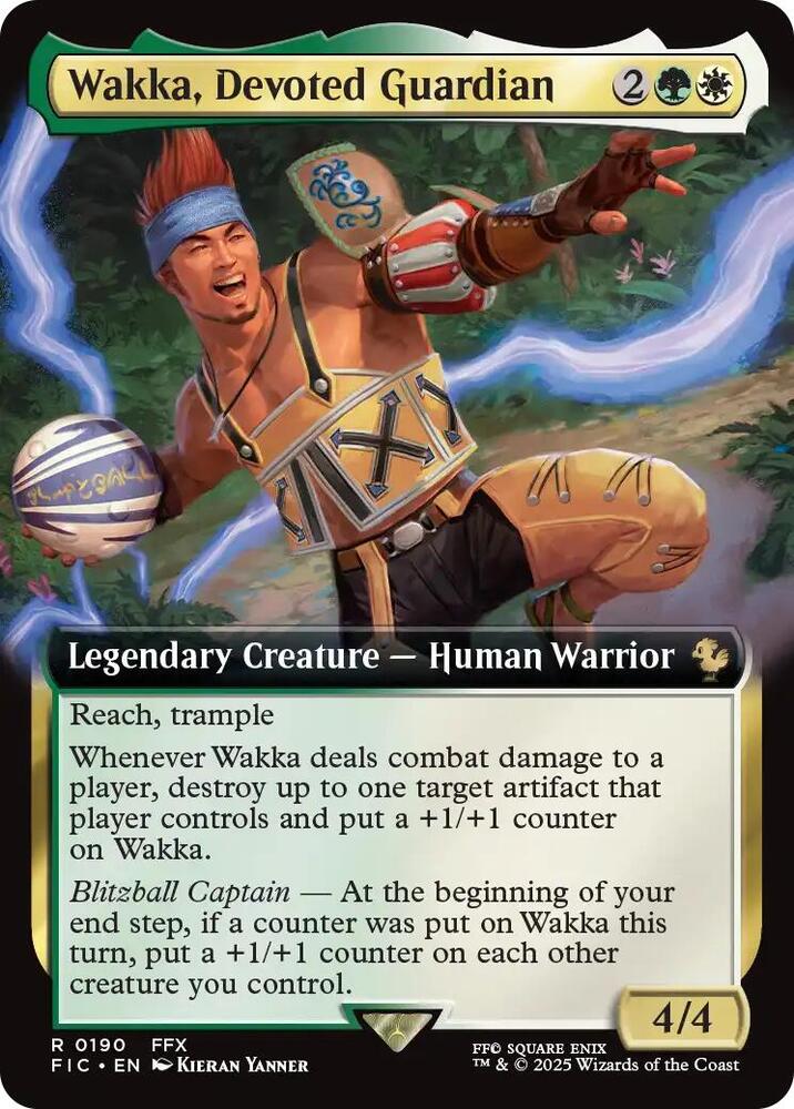 Wakka Devoted Guardian Extended Art 190 (Commander: FINAL FANTASY)  - Extended Art Foil | Good Games Adelaide SA