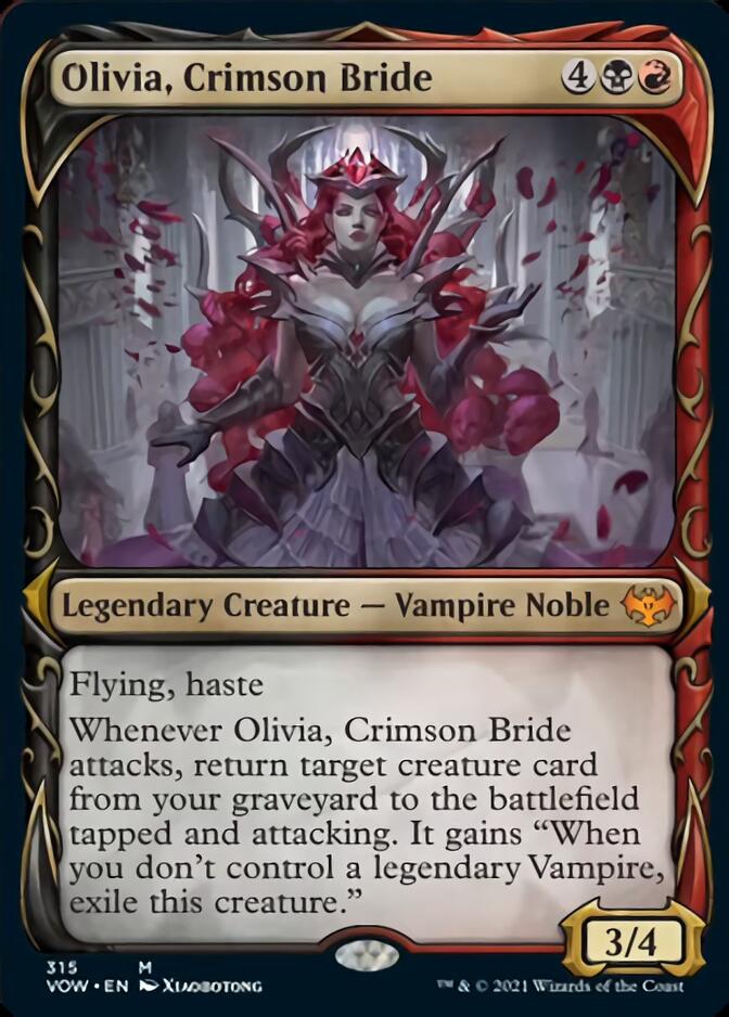Olivia, Crimson Bride (Showcase Fang Frame) [Innistrad: Crimson Vow] | Good Games Adelaide SA