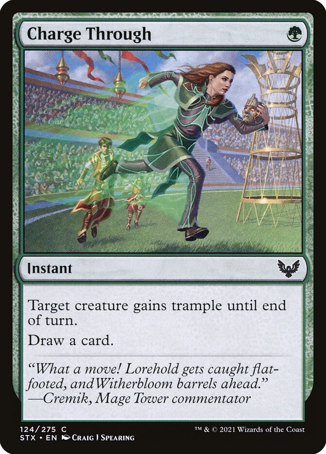 Charge Through 124 (Strixhaven: School of Mages)  - Foil | Good Games Adelaide SA