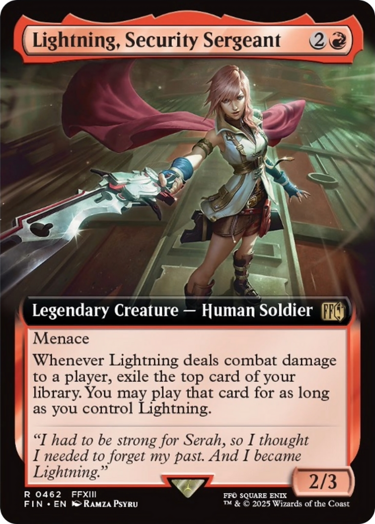 Lightning, Security Sergeant (Extended Art) [FINAL FANTASY] | Good Games Adelaide SA