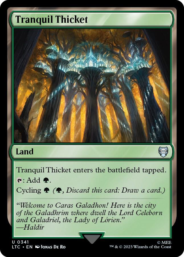 Tranquil Thicket 341 (Commander: The Lord of the Rings: Tales of Middle-earth)  | Good Games Adelaide SA