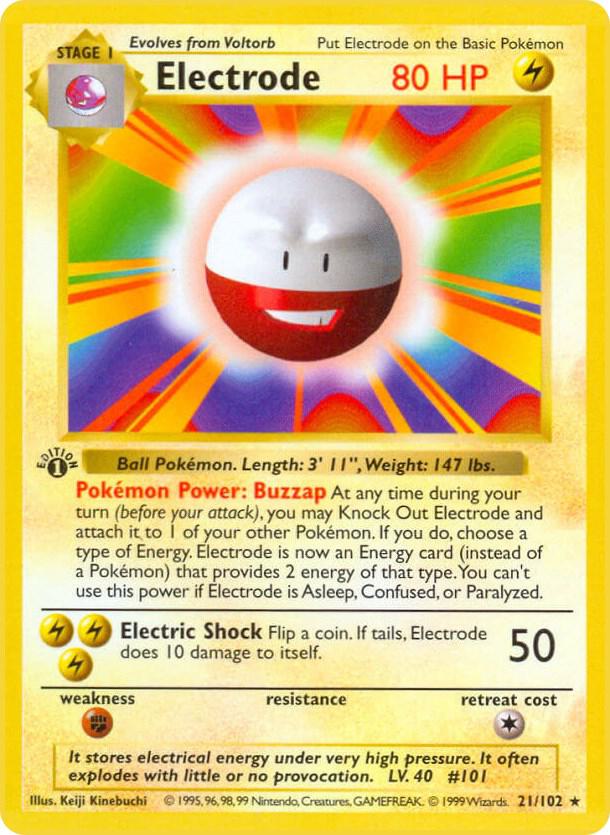 Electrode 021/102 (Base Set (Shadowless))  - 1st Edition | Good Games Adelaide SA