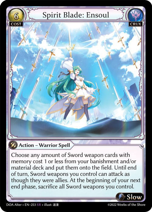 Spirit Blade: Ensoul (253) [Dawn of Ashes: Alter Edition] | Good Games Adelaide SA