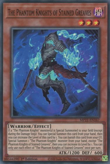The Phantom Knights of Stained Greaves [MP21-EN167] Super Rare | Good Games Adelaide SA