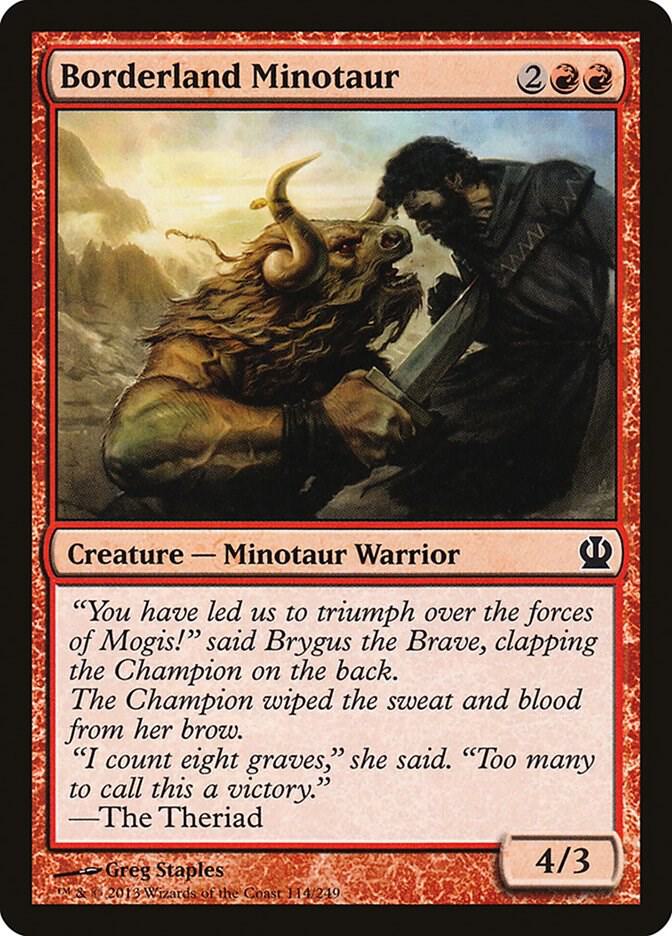 Borderland Minotaur 114 (Theros)  - Foil | Good Games Adelaide SA