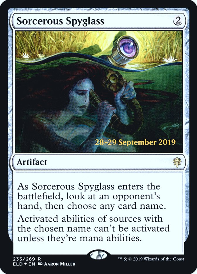 Sorcerous Spyglass  [Throne of Eldraine Prerelease Promos] | Good Games Adelaide SA