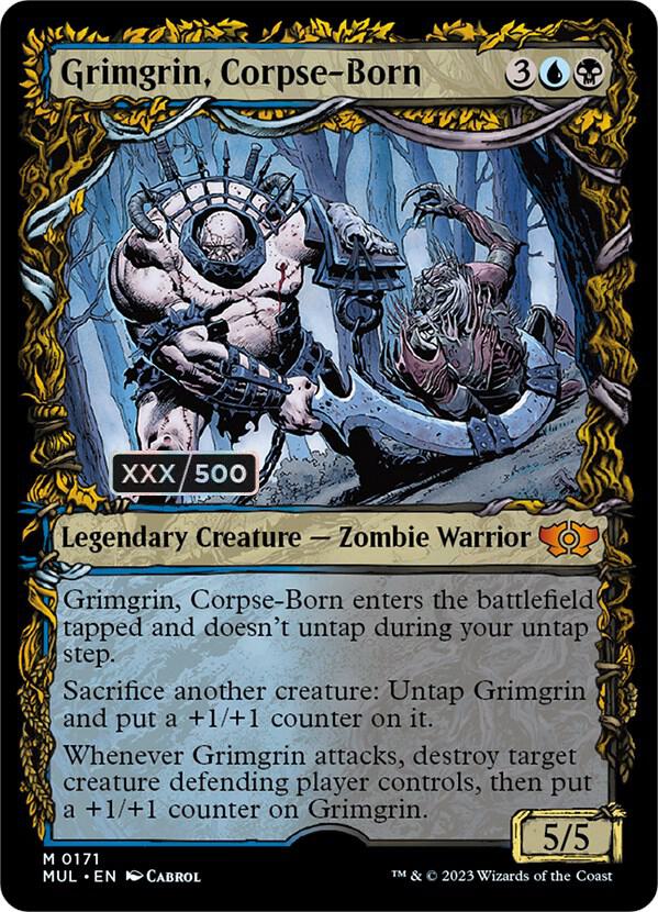 Grimgrin, Corpse-Born Serialized 171 (March of the Machine: Multiverse Legends)  - Double Rainbow Foil | Good Games Adelaide SA